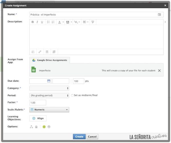 how to make a google form an assignment in schoology