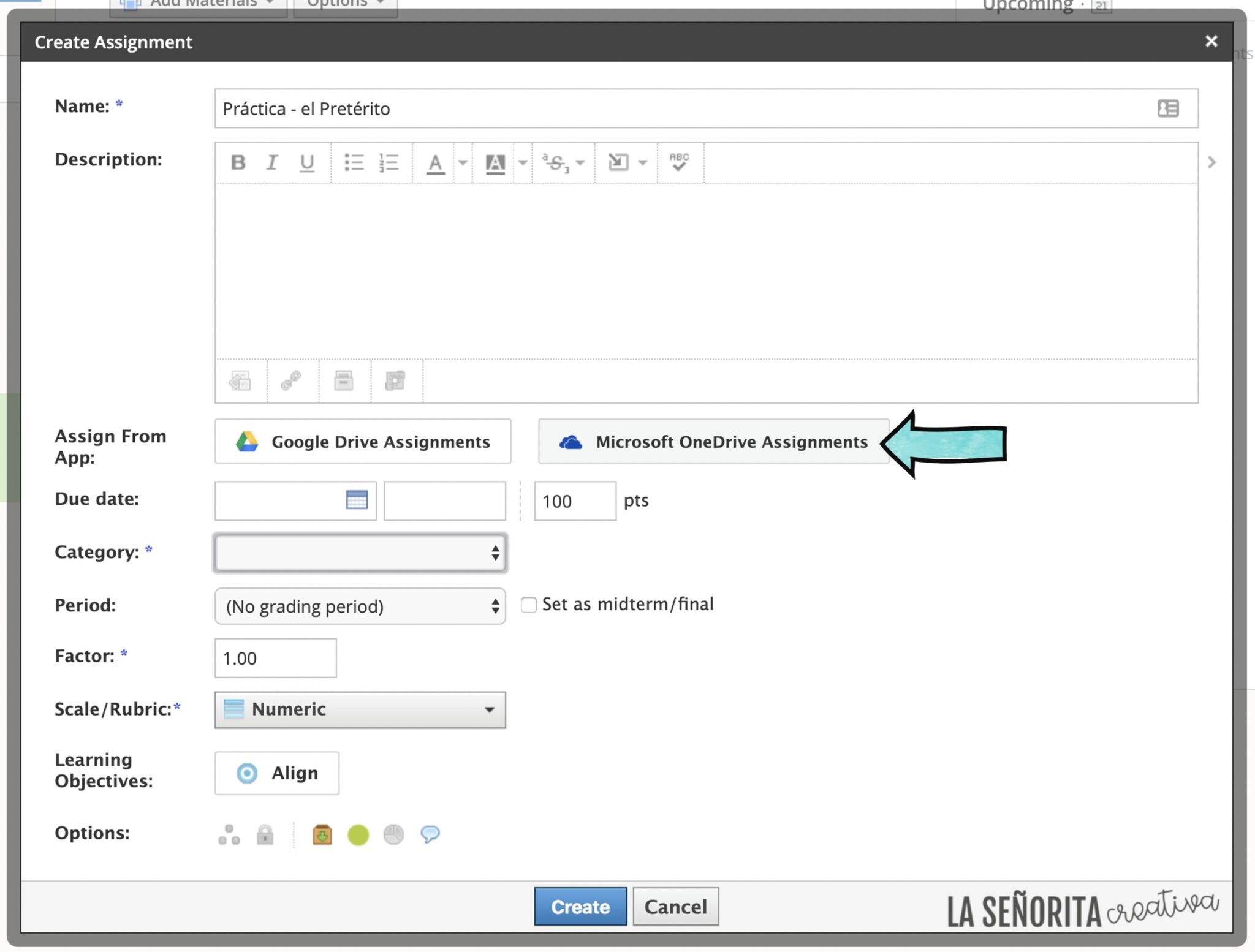 One Assign How to assign Microsoft resources from OneDrive in Schoology - Señorita ...