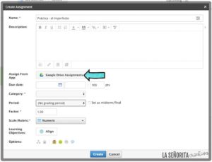 How to assign Google resources in Schoology - Señorita Creativa