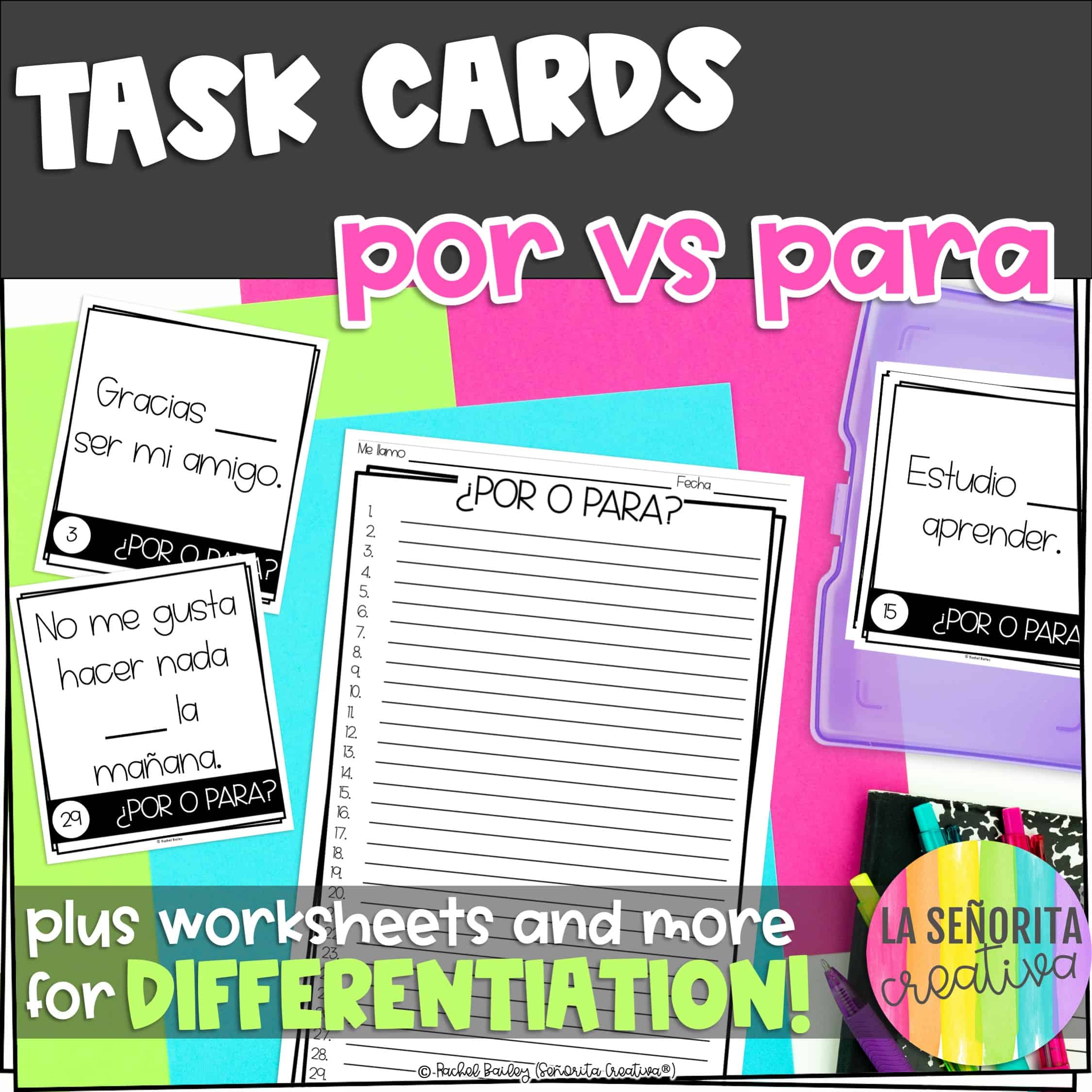 SPANISH-Español Tarjetas en Poesia-Responding to Poetry Task Cards